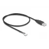 DeLOCK USB kabelis USB 2.0 0,6 m USB A 5 kontaktu spaiļu bloks Melns