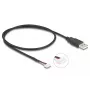 DeLOCK USB kabelis USB 2.0 0,6 m USB A 5 kontaktu spaiļu bloks Melns