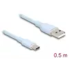 USB kabelis DeLOCK 81221 USB 2.0 0.5 m USB A USB C Blue