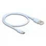 USB kabelis DeLOCK 81221 USB 2.0 0.5 m USB A USB C Blue