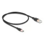 USB kabelis DeLOCK 81225 0,5 m USB A USB C melns