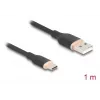 DeLOCK USB kabelis USB 2.0 1 m USB A USB C melns