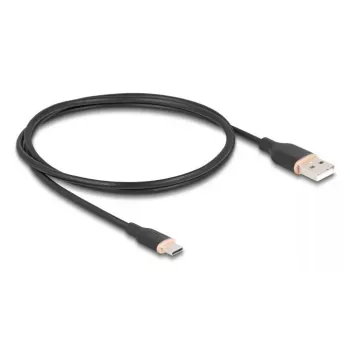 DeLOCK USB kabelis USB 2.0 1 m USB A USB C melns