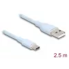 DeLOCK USB kabelis USB 2.0 2,5m USB A USB C zils