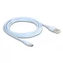 DeLOCK USB kabelis USB 2.0 2,5m USB A USB C zils