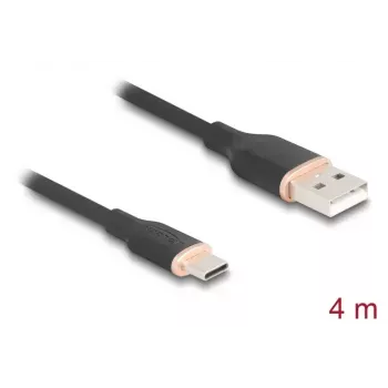 DeLOCK USB kabelis USB 2.0 4m USB A USB C Melns 81228