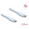 USB kabelis DeLOCK 81233 USB 2.0 0,5 m USB C zils