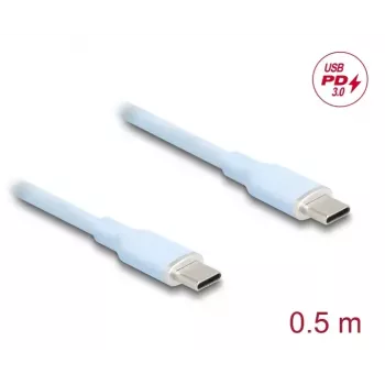 USB kabelis DeLOCK 81233 USB 2.0 0,5 m USB C zils