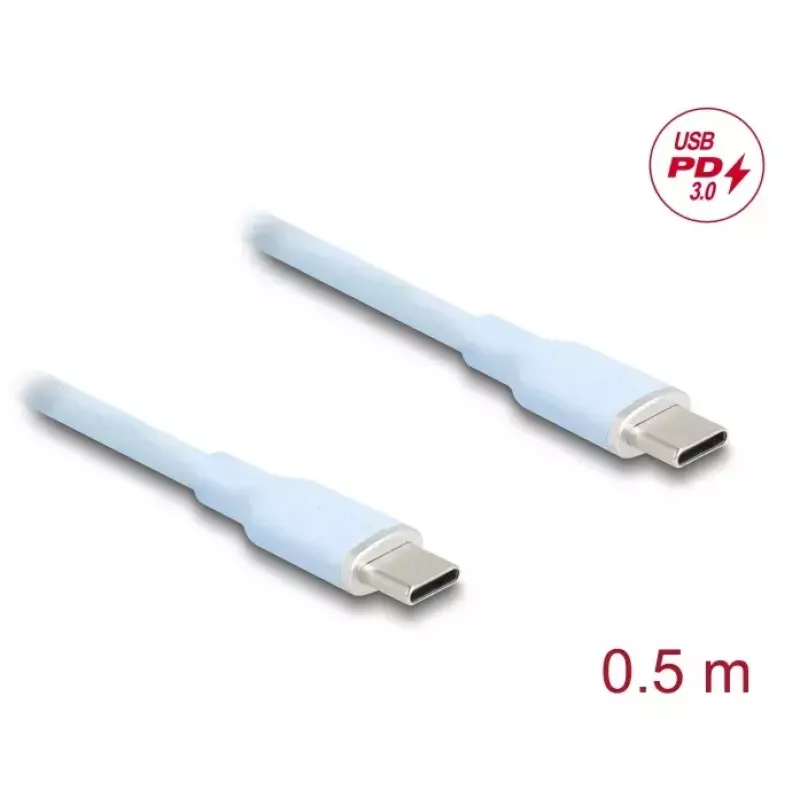 USB kabelis DeLOCK 81233 USB 2.0 0,5 m USB C zils