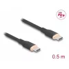 DeLOCK USB kabelis USB 2.0 0,5 m USB C melns 81237
