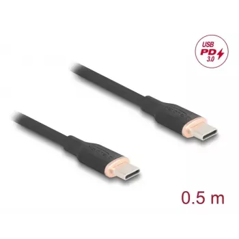 DeLOCK USB kabelis USB 2.0 0,5 m USB C melns 81237