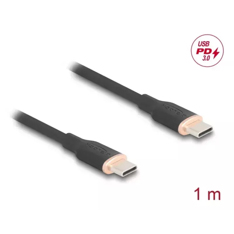DeLOCK USB kabelis USB 2.0 1m USB C melns 81238