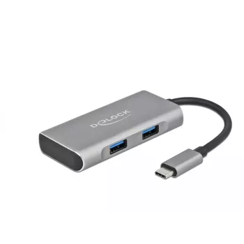 USB centrmezgls DeLOCK ārējais USB 10 Gbps USB Type-C centrmezgls 63261