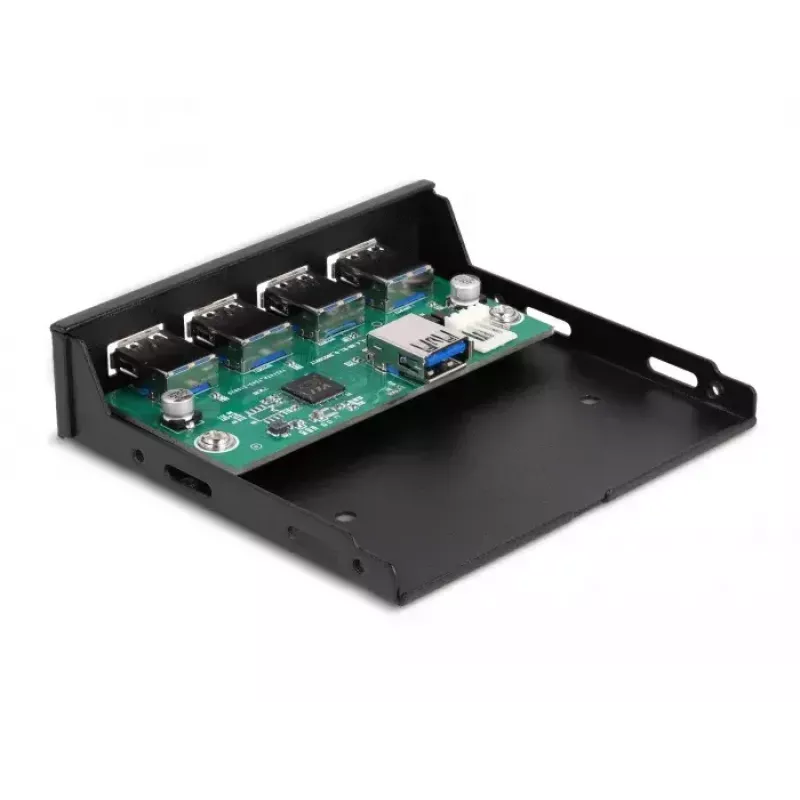 DeLOCK Iekšējais 3,5 collu USB 3.2 Gen 1 centrmezgls ar 4 portiem, melns