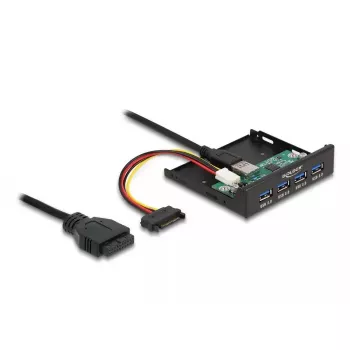 DeLOCK Iekšējais 3,5 collu USB 3.2 Gen 1 centrmezgls ar 4 portiem, melns
