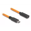 DeLOCK USB kabelis USB Type-C vīriešu uz USB Type-C sieviešu 1m 5Gbps oranžs