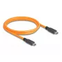 DeLOCK USB kabelis USB Type-C vīrišķais uz USB Type-C vīrišķais 1 m 5 Gbps oranžs