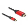 DeLOCK USB Type-C uz HDMI kabelis DP Alt Mode 8K 60 Hz HDR 1 m sarkans