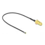 Koaksiālais kabelis DeLOCK 12656 0,2 m RP-SMA MHF 4L LK Melns