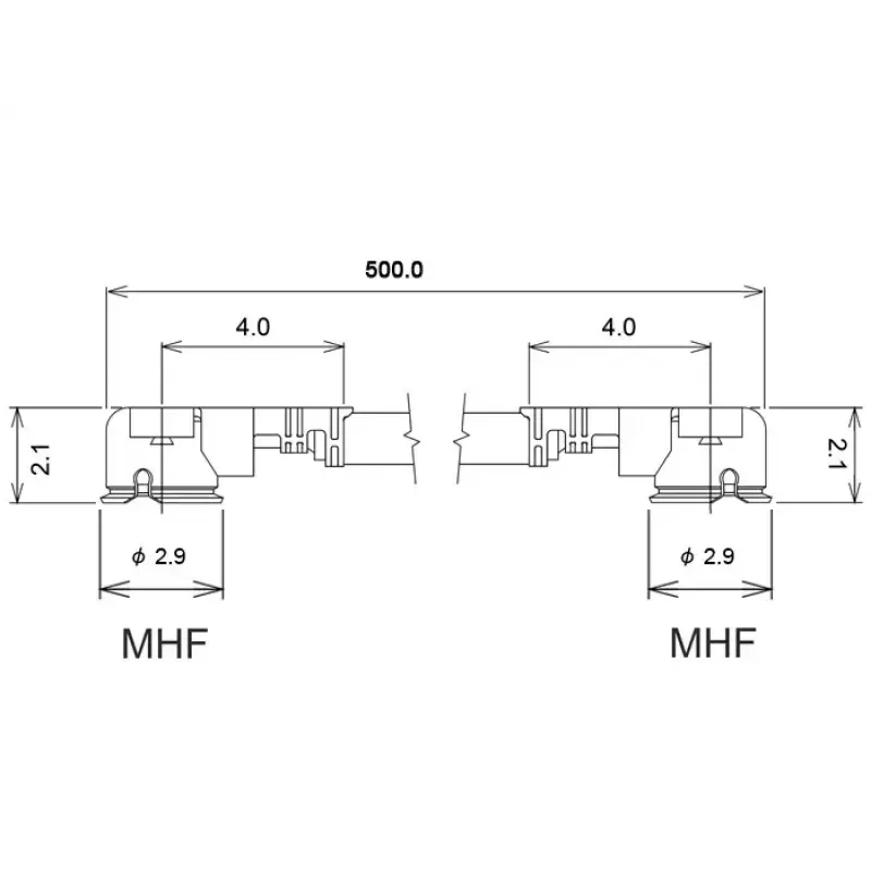 Koaksiālais kabelis DeLOCK 89611 0.5m MHF (I-PEX) melns zelts