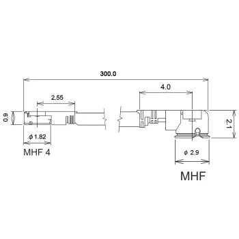 Koaksiālais kabelis DeLOCK 89649 0,3 m MHF I-PEX MHF IV HSC MXHP32