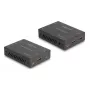 KVM paplašinātājs DELOCK 65957 — HDMI & USB raidītājs un uztvērējs, vadu, līdz 70 m, 18 Gbit/s, 600 MHz, melns