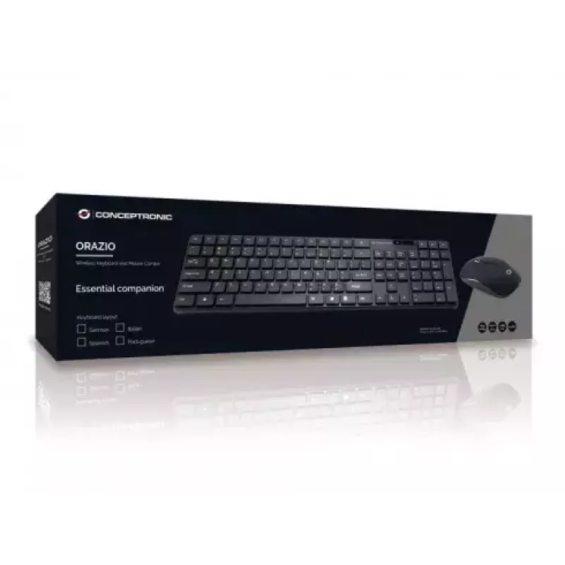 Bezvadu tastatūras un peles komplekts Conceptronic Orazio ORAZIO01ES