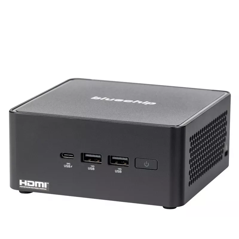 bluechip BUSINESSline M1435 Intel Core 3 100U 8 GB DDR5-SDRAM 500 GB SSD Windows 11 Pro Mini dators Melns