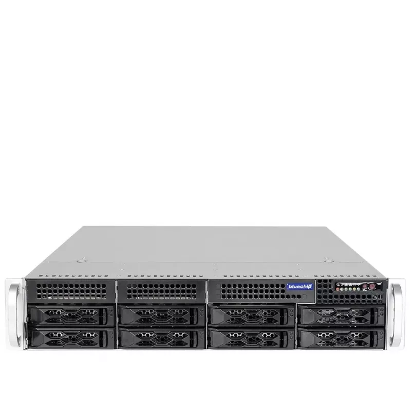 bluechip SERVERline R42316s 2 HE plaukts, Intel® Xeon® Silver 4410Y procesors / 2,00 GHz, TPM modulis, 32 GB DDR5, 2 x 960 GB SSD, 2 x 10 Gigabit Ethernet