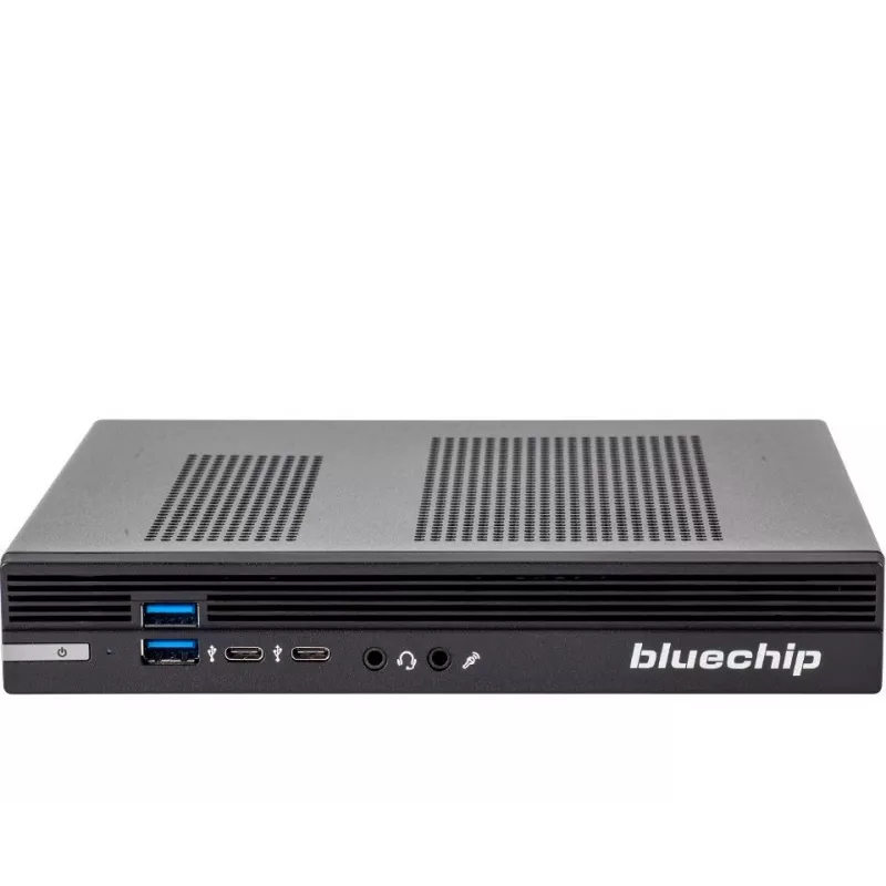 bluechip BUSINESSline S3136 Intel® Core™ i3 procesors 14100 / līdz 4.70 GHz, Windows 11 Pro, 8 GB DDR5, 500 GB NVMe SSD, Intel® Wi-Fi 6 AX201, Bluetooth 5.3, 1 × RJ45 (2,5 Gb/s), Intel® UHD grafika