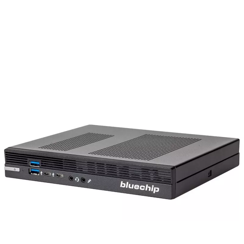 bluechip BUSINESSline S3136 Intel® Core™ i3 procesors 14100 / līdz 4.70 GHz, Windows 11 Pro, 8 GB DDR5, 500 GB NVMe SSD, Intel® Wi-Fi 6 AX201, Bluetooth 5.3, 1 × RJ45 (2,5 Gb/s), Intel® UHD grafika