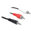 Audio kabelis DeLOCK 84277 10m 3.5mm 2 x RCA Melns