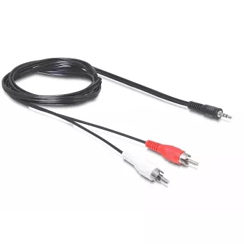 Audio kabelis DeLOCK 84277 10m 3.5mm 2 x RCA Melns