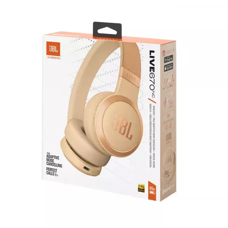 JBL Live 670NC austiņas Bezvadu Galvas stīpa Zvani/Mūzika Bluetooth Smilšu