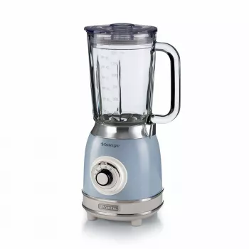 Ariete 583, Vintage blenderis ar 1,5 litru stikla trauku, 4 nerūsējošā tērauda asmeņiem, 4 ātrumiem + impulsa funkcija, 1000 W, zils
