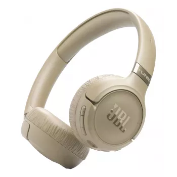 Headset JBL Tune 680NC, vadu un bezvadu (Bluetooth, USB-C), supra-aural, galvas stīpa, bēšs, 20–20000 Hz, 161 g