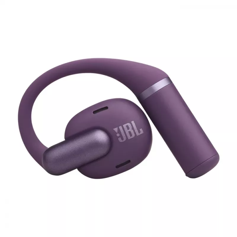 Austiņas JBL Sense Pro TWS Bluetooth auss āķis intraaurālas 20–40000 Hz USB-C uzlādes statīvs violets
