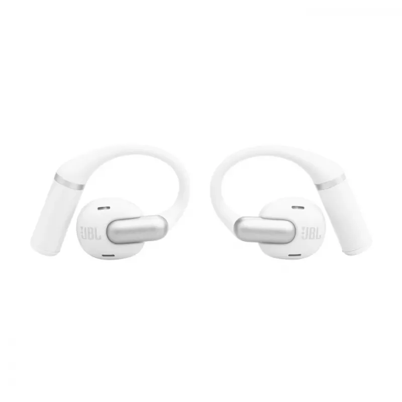 Austiņas JBL Sense Pro TWS auss āķa tipa, zvaniem un mūzikai, 20–40000 Hz, USB-C uzlādes statīvs, balts