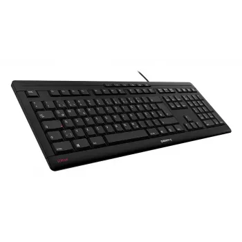 CHERRY STREAM tastatūra Mājas/Biroja USB QWERTY Portugāļu Melna Pelēka Pilna izmēra 115 taustiņi