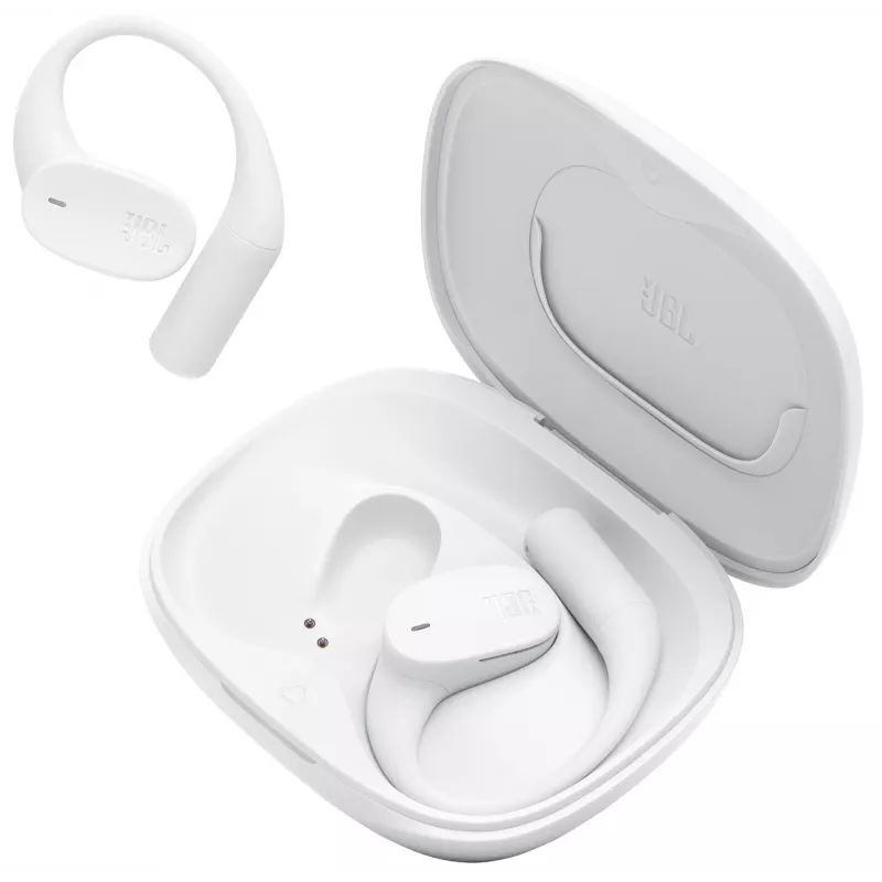 Austiņas JBL Sense Lite — Bezvadu Bluetooth, auss āķītis, intraaurālas, 20–20000 Hz, 83,5 g, balta