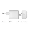 USB-C sienas lādētājs 45W d bramante re-charge Pro — Iekštelpu maiņstrāva, 110–240 V, Balta
