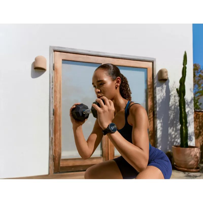 Viedpulkstenis Amazfit Active Max apaļš AMOLED 1,5 collu 480×480 skārienekrāns 64 MB RAM 4 GB 658 mAh melns