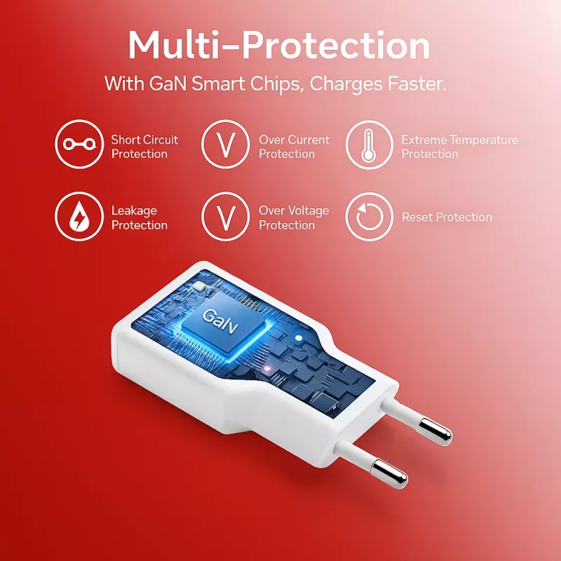 Sienas lādētājs EQUIP 1-Ports 20W GaN USB-C PD — 100–240V ieeja, 12V maks. izeja, balts
