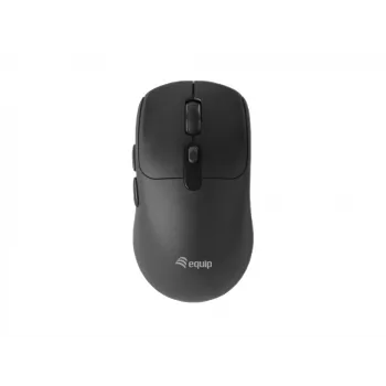 EQUIP abām rokām piemērota 6 pogu divu režīmu bezvadu pele, optiska 1600 DPI, RF + Bluetooth, melna