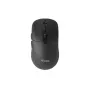 EQUIP abām rokām piemērota 6 pogu divu režīmu bezvadu pele, optiska 1600 DPI, RF + Bluetooth, melna