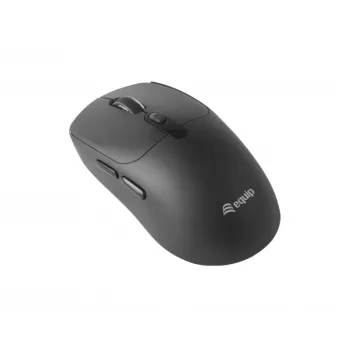 EQUIP abām rokām piemērota 6 pogu divu režīmu bezvadu pele, optiska 1600 DPI, RF + Bluetooth, melna