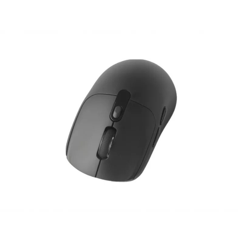 EQUIP abām rokām piemērota 6 pogu divu režīmu bezvadu pele, optiska 1600 DPI, RF + Bluetooth, melna