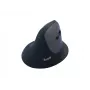 EQUIP ergonomiskā labās rokas vertikālā bezvadu pele 1600 DPI, RF Wireless + Bluetooth, uzlādējama, 6 pogas, melna