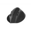 EQUIP ergonomiskā labās rokas vertikālā bezvadu pele 1600 DPI, RF Wireless + Bluetooth, uzlādējama, 6 pogas, melna