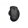 EQUIP 6 pogu divu režīmu uzlādējama bezvadu pele — labročiem, optiskā 1600 DPI, RF bezvadu + Bluetooth, melna